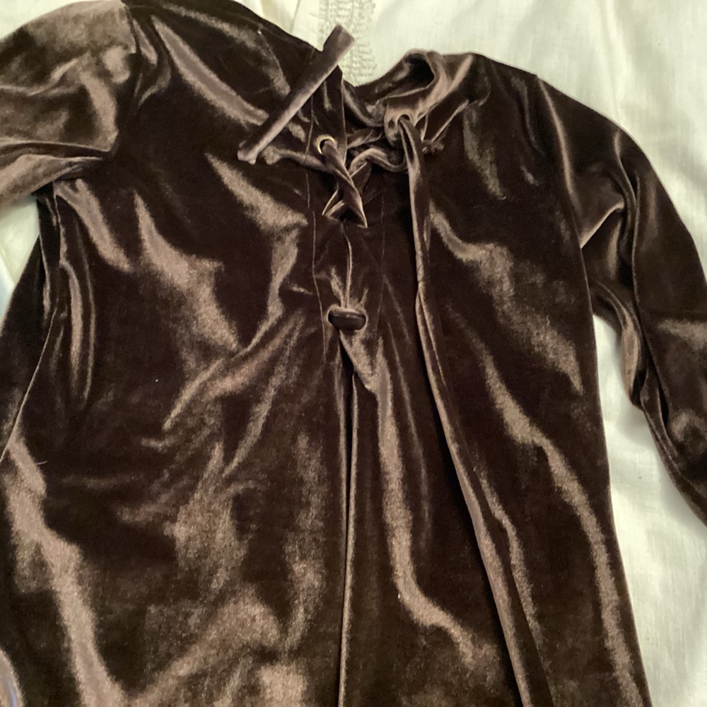 Soft velvet brown maxi dress